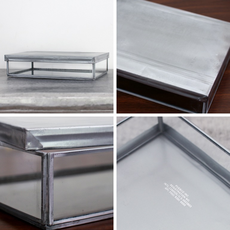 PUEBCO プエブコ｜GLASS BOX WITH RECYCLE STEEL LID【Jewelry Double】