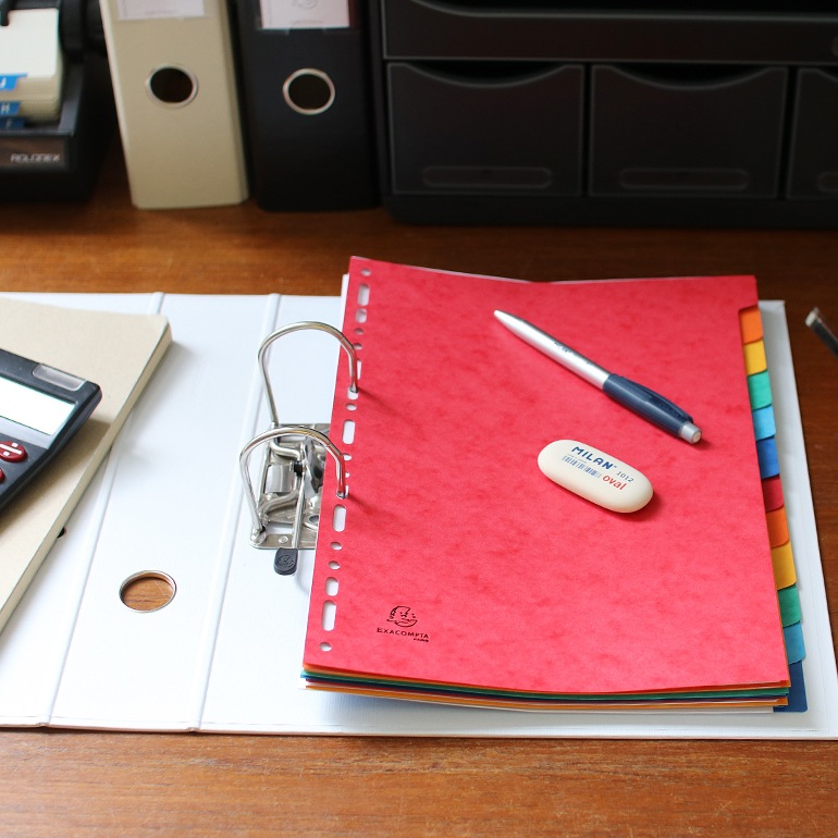 EXACOMPTA エグザコンタ｜カラーインデックス リングファイル用【12分割】