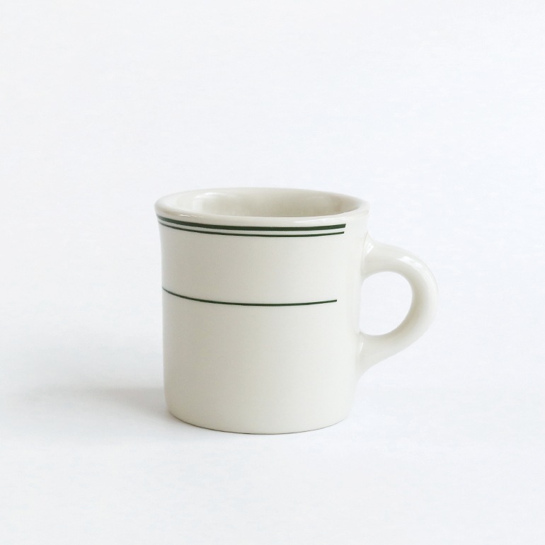 HOMER LAUGHLIN CHINA ホーマーラフリンチャイナ｜GREEN BAND MUG CUP