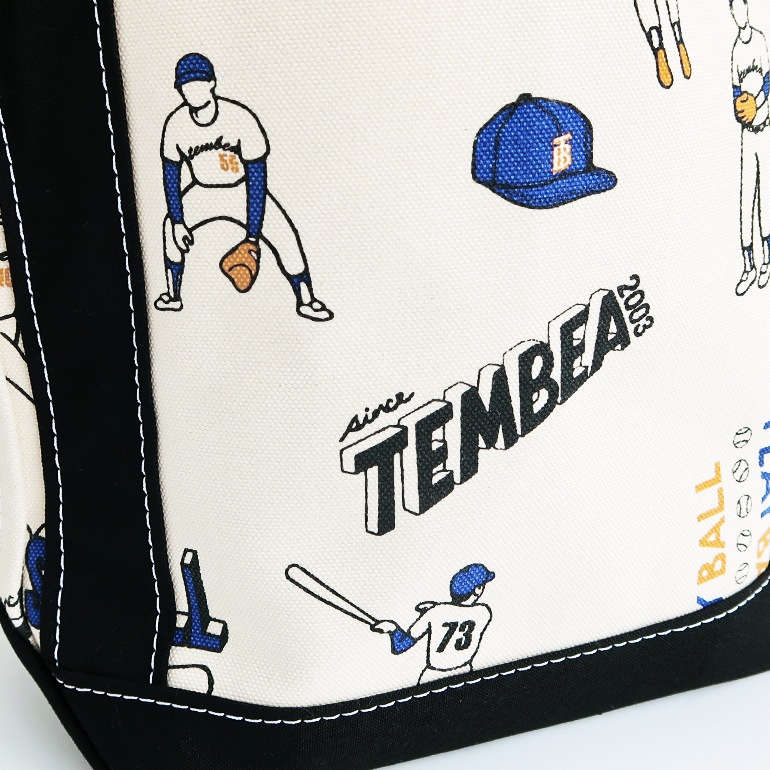 TEMBEA テンベア｜BAGUETTE TOTE SMALL　BASEBALL/BLACK
