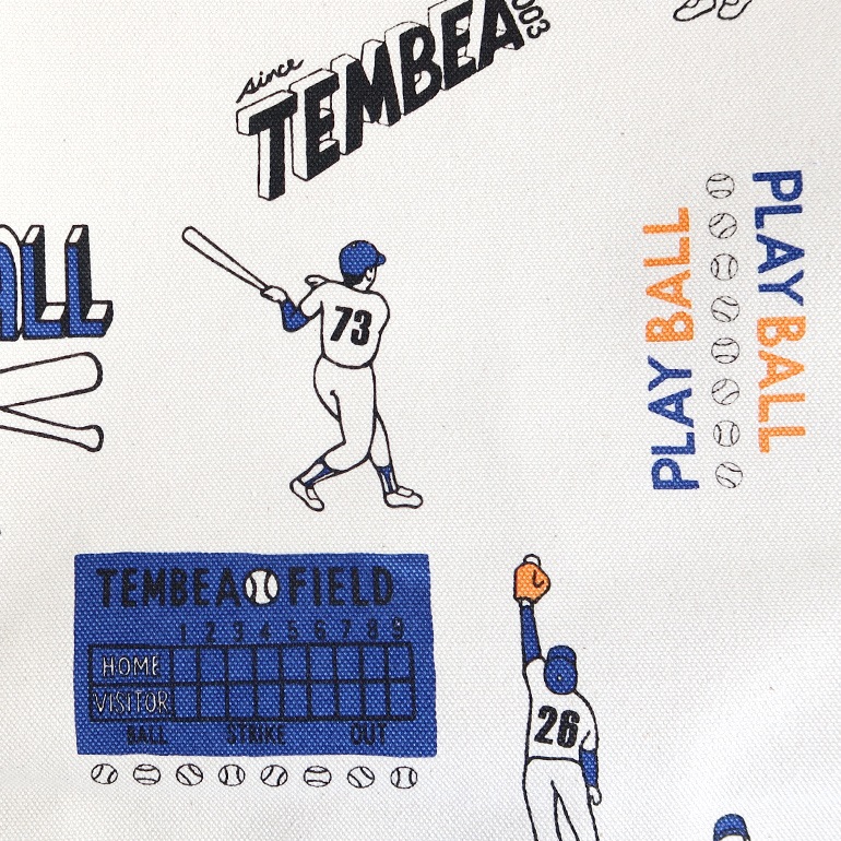 TEMBEABAGUETTE TOTE SMALL 野球柄 TEMBEA テンベア｜BAGUETTE TOTE SMALL BASEBALL/BLACK 通販