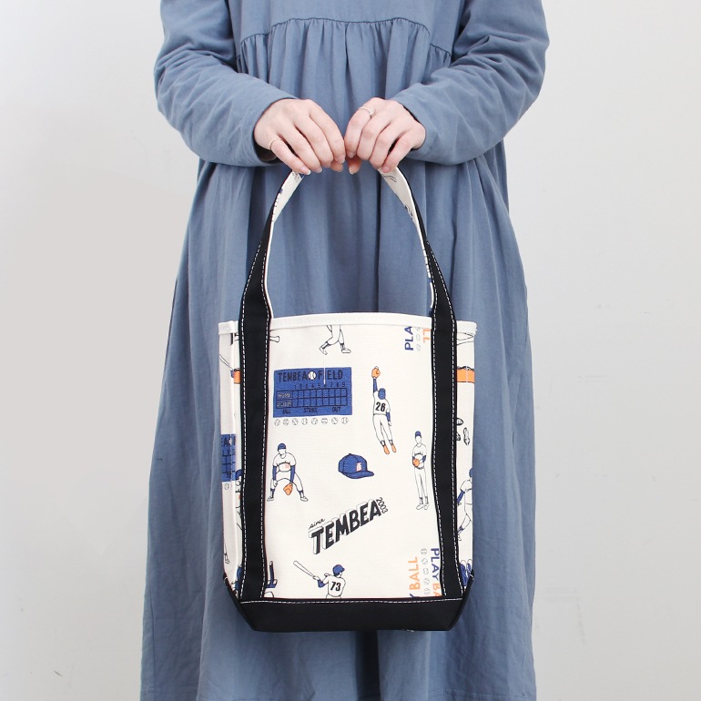 TEMBEABAGUETTE TOTE SMALL 野球柄 TEMBEA テンベア｜BAGUETTE TOTE SMALL BASEBALL/BLACK 通販