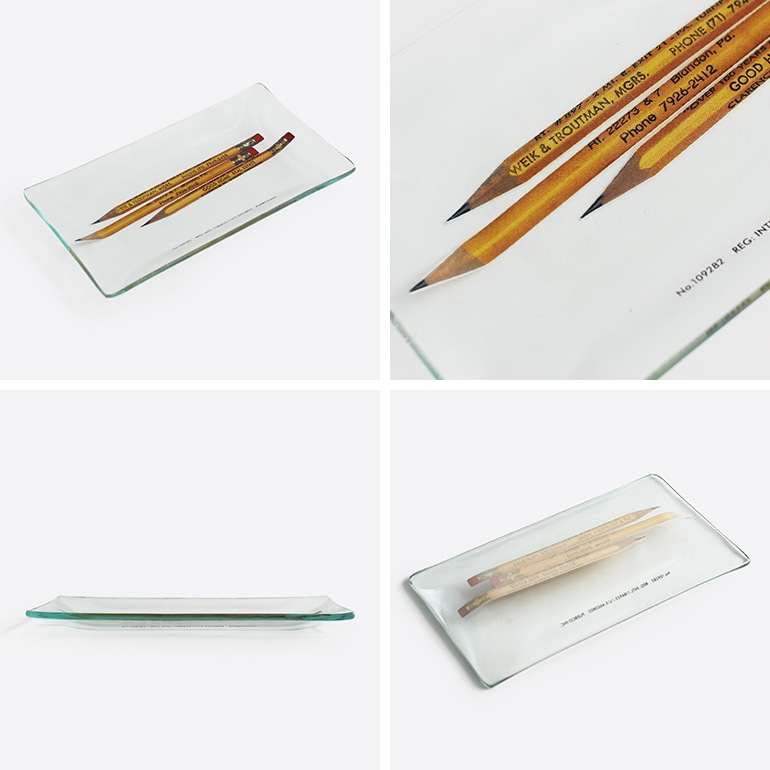 PUEBCO プエブコ｜PRINTED GLASS TRAY Pencil