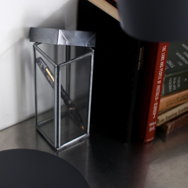PUEBCO プエブコ｜GLASS BOX WITH RECYCLE STEEL LID【Pen Stand】