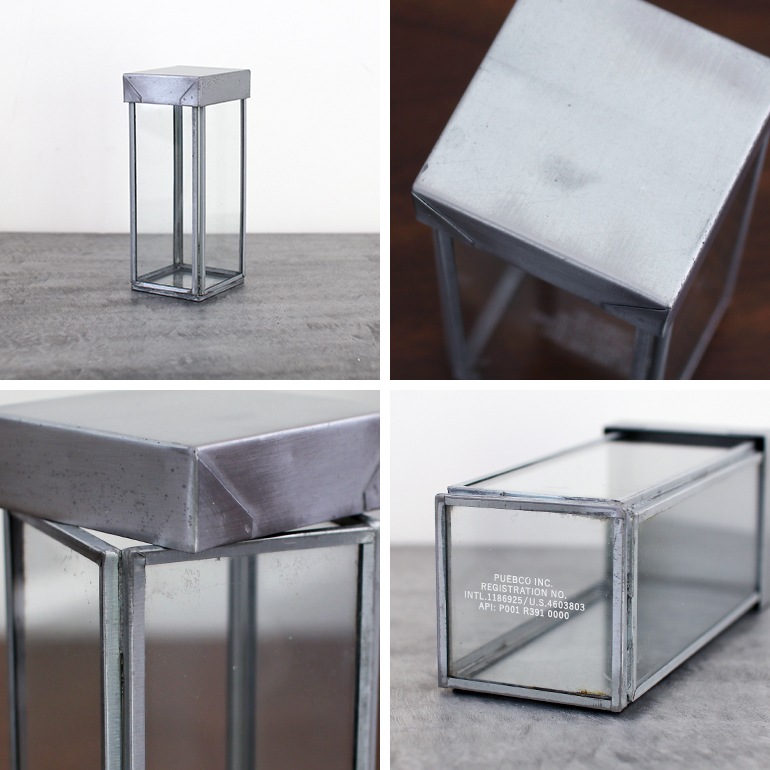 PUEBCO プエブコ｜GLASS BOX WITH RECYCLE STEEL LID【Pen Stand】