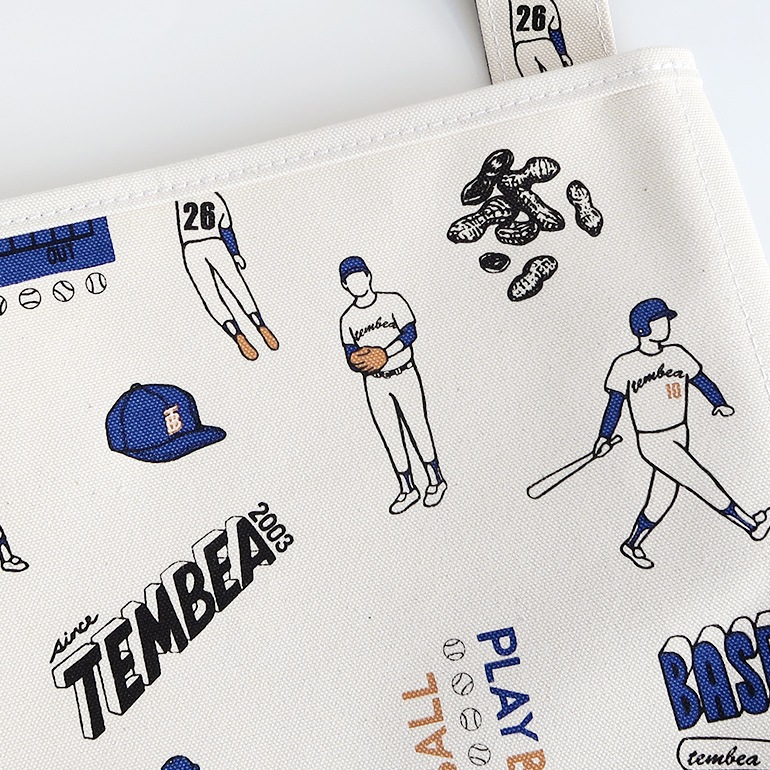 TEMBEA テンベア｜BAGUETTE TOTE MEDIUM　BASEBALL/BLACK