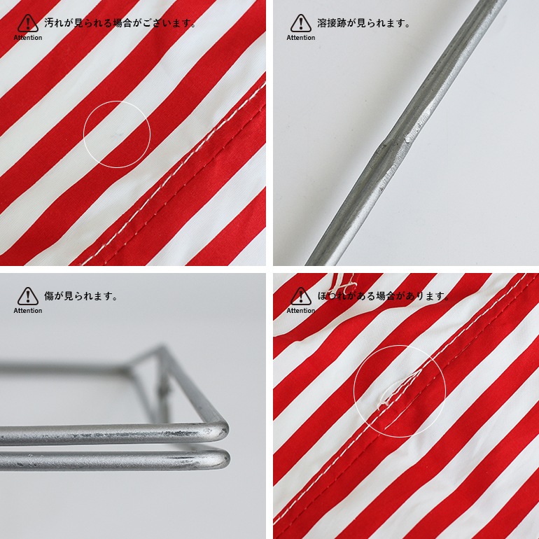 PUEBCO プエブコ｜SHIRT FABRIC FOLDING LAUNDRY BASKET Red Narrow Stripe シャツ ファブリック フォールディング ランドリー バスケット