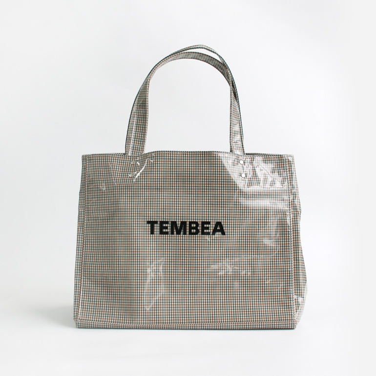 TEMBEA テンベア｜CARRY TOTE　CHECK BEIGE/BLUE