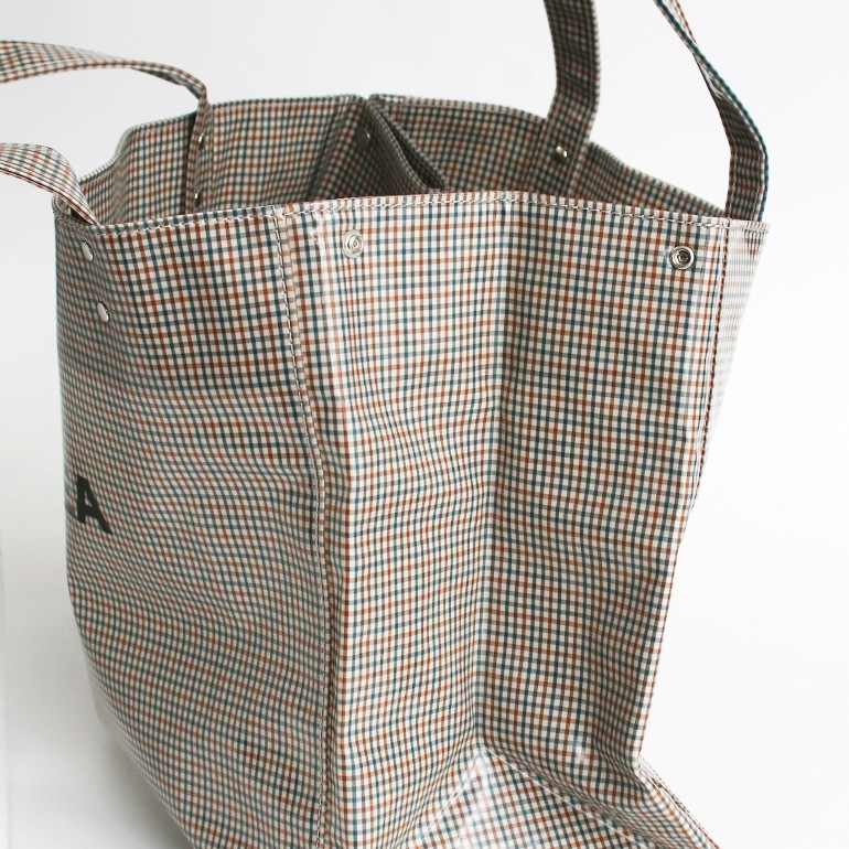 TEMBEA テンベア｜CARRY TOTE　CHECK BEIGE/BLUE