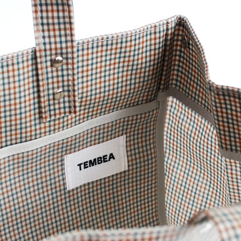 TEMBEA テンベア｜CARRY TOTE CHECK BEIGE/BLUE 通販｜DUPON35