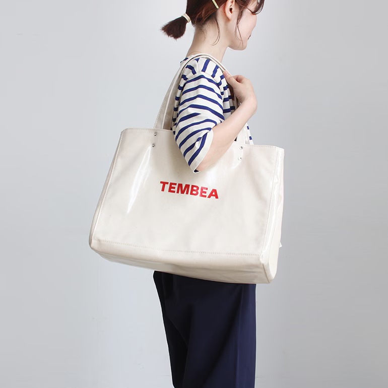 TEMBEA テンベア｜CARRY TOTE CHECK BEIGE/BLUE 通販｜DUPON35