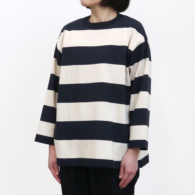新品タグ付き！maillot (マイヨ)　ボーダー ロングTee maillot マイヨ｜ Wide Border Long-Tee【全4色】 通販｜DUPON35