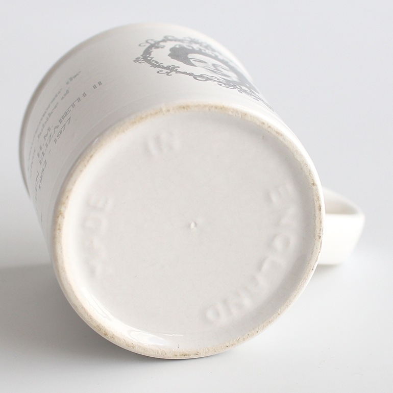 VINTAGE｜Queen Elizabeth SilverJubilee MUG【WHITE】
