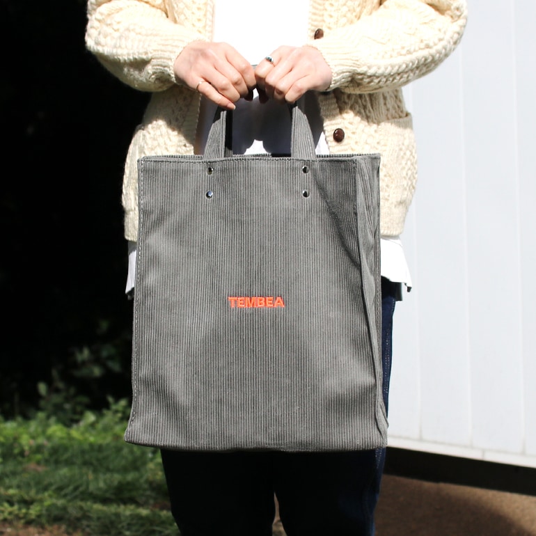TEMBEA テンベア｜PAPER TOTE MEDIUM CORDUROY LT-GREY 通販｜DUPON35