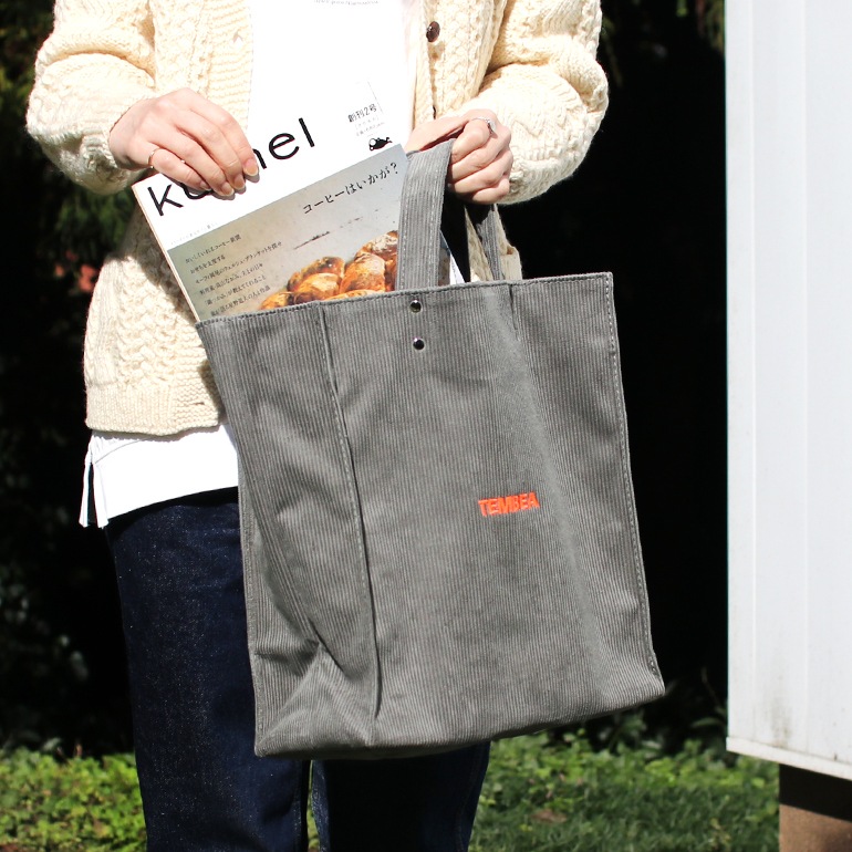 TEMBEA テンベア｜PAPER TOTE MEDIUM CORDUROY LT-GREY 通販｜DUPON35