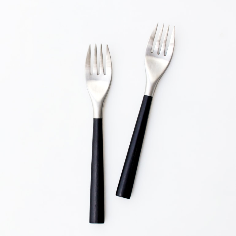 柳宗理 ヤナギ ソウリ｜黒柄カトラリー サラダフォーク