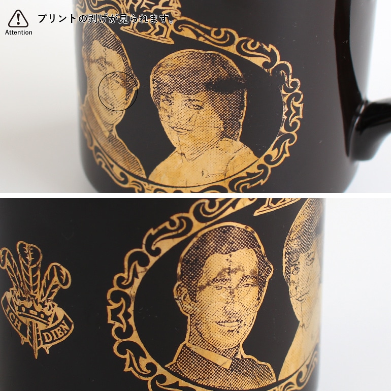 VINTAGE｜Princess Diana＆Prince Charles Royal Wedding MUG【BLACK】