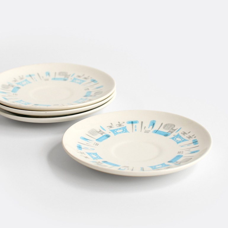 VINTAGE｜ROYAL CHINA BLUE HEAVEN ソーサー4枚セット