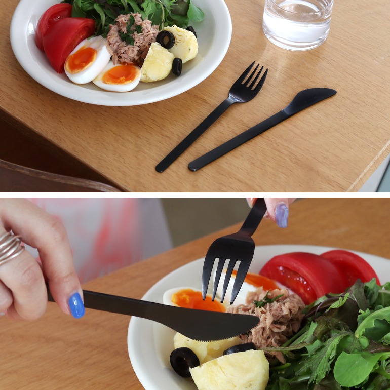 SALUS セイラス｜機内食カトラリー ブラック　ナイフ