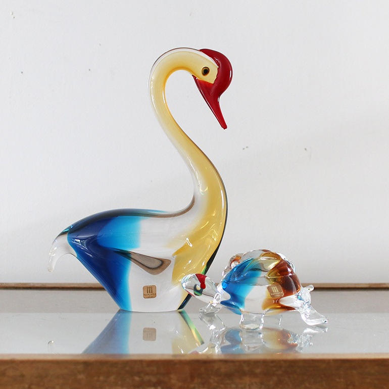 VINTAGE｜MULTI GLASS ガラスオブジェ【ツル】 通販｜DUPON35