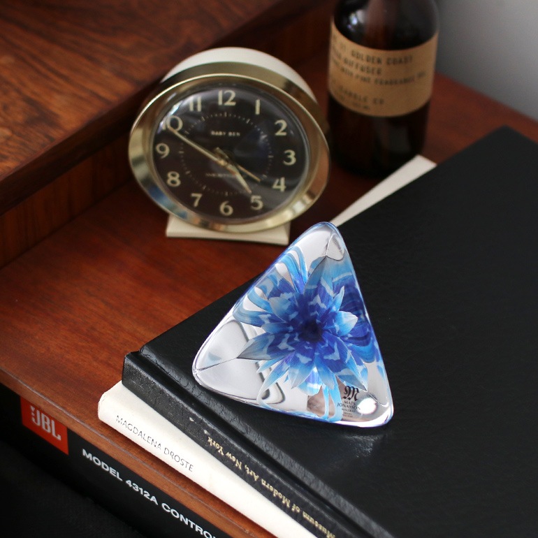 VINTAGE｜MATS JONASSON Flower ペーパーウェイト BLUE 通販｜DUPON35