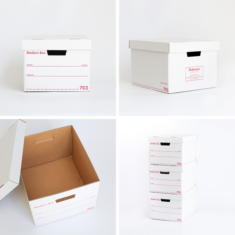 Fellowes フェローズ｜BANKERS BOX 703sボックス 3個1パック（レッド）