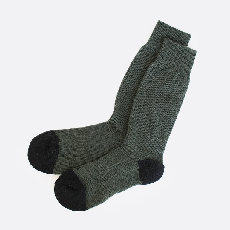 デッドストック フランス軍 ウインターソックス オリーブ