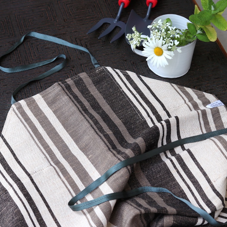 【取扱い終了/セール】PUEBCO プエブコ｜COTTON JUTE STRIPE APRON