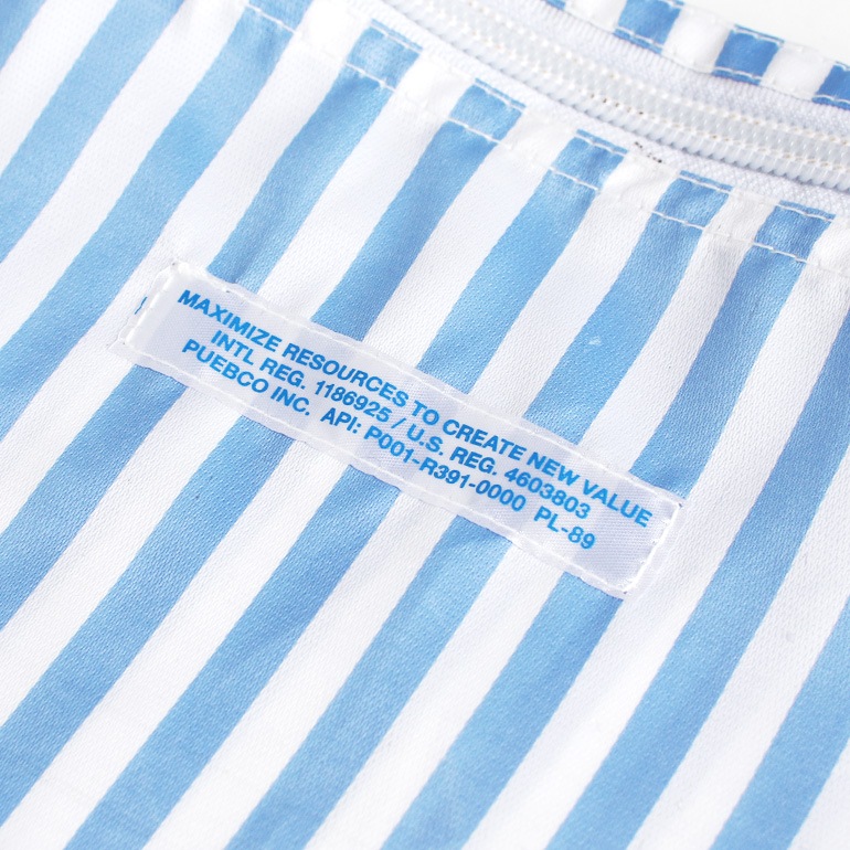 PUEBCO プエブコ｜SCHOOL TIE FABRIC SEMICIRCLE POUCH