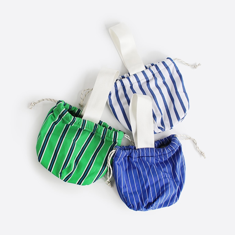 PUEBCO プエブコ｜SHIRT FABRIC DRAWSTRING BAG シャツ ファブリック ドローストリング バッグ