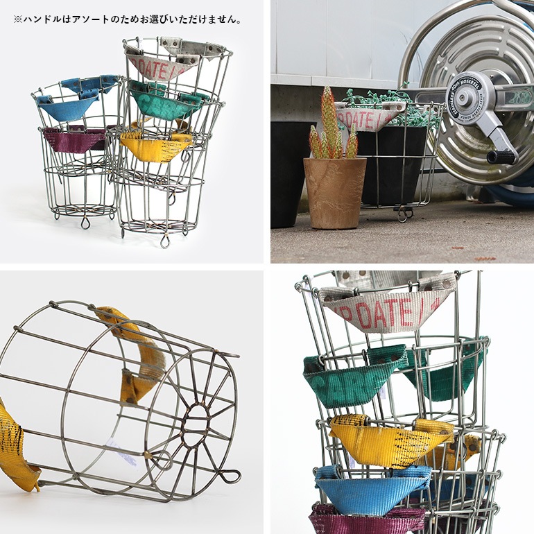 PUEBCO プエブコ｜BELT HANDLE ROUND BASKET ベルトハンドル ラウンド バスケット