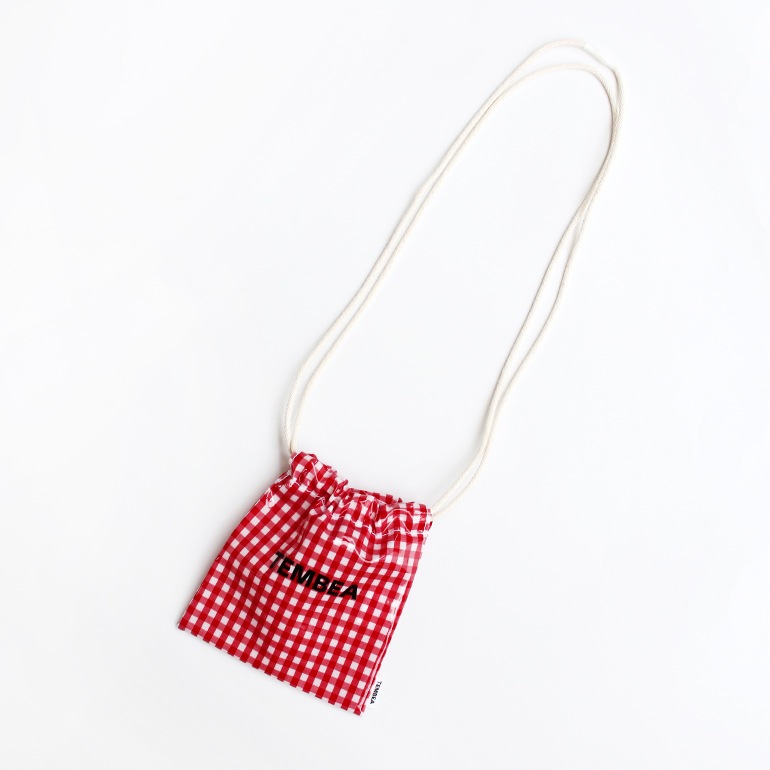 TEMBEA テンベア｜巾着 POCHETTE (PVC)　GINGHAM RED