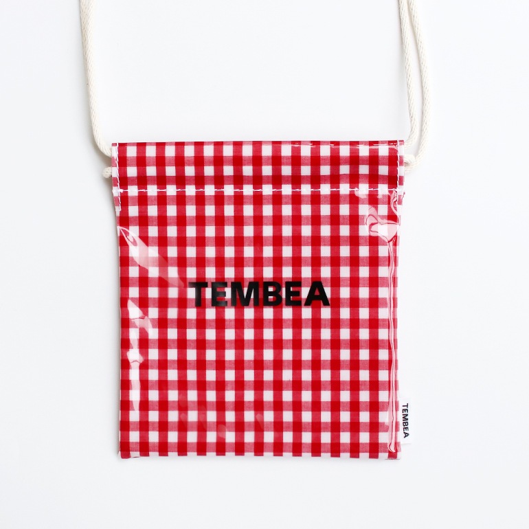 TEMBEA テンベア｜巾着 POCHETTE (PVC)　GINGHAM RED