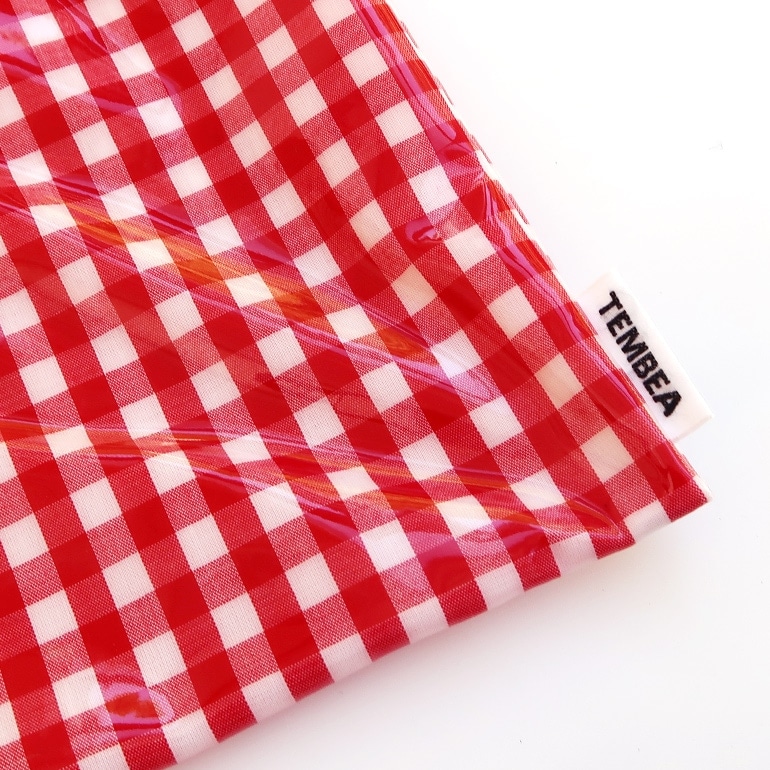 TEMBEA テンベア｜巾着 POCHETTE (PVC)　GINGHAM RED