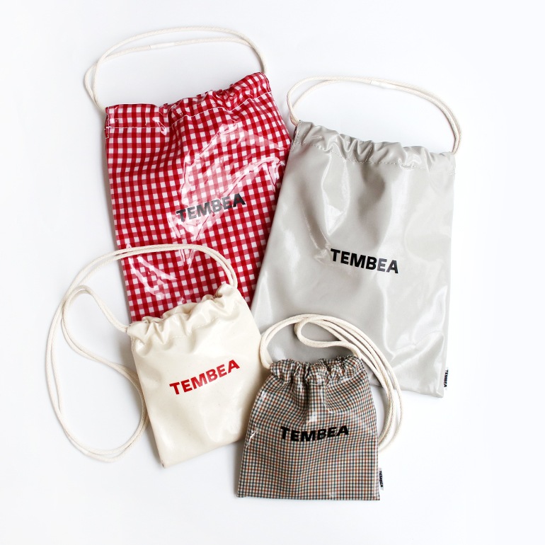 TEMBEA テンベア｜巾着 POCHETTE (PVC)　GINGHAM RED