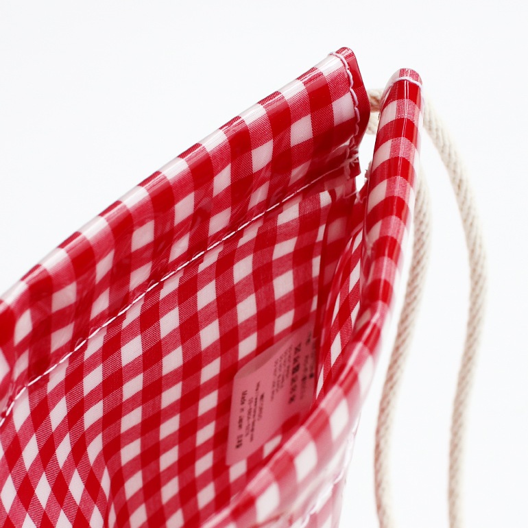 TEMBEA テンベア｜巾着 POCHETTE (PVC)　GINGHAM RED