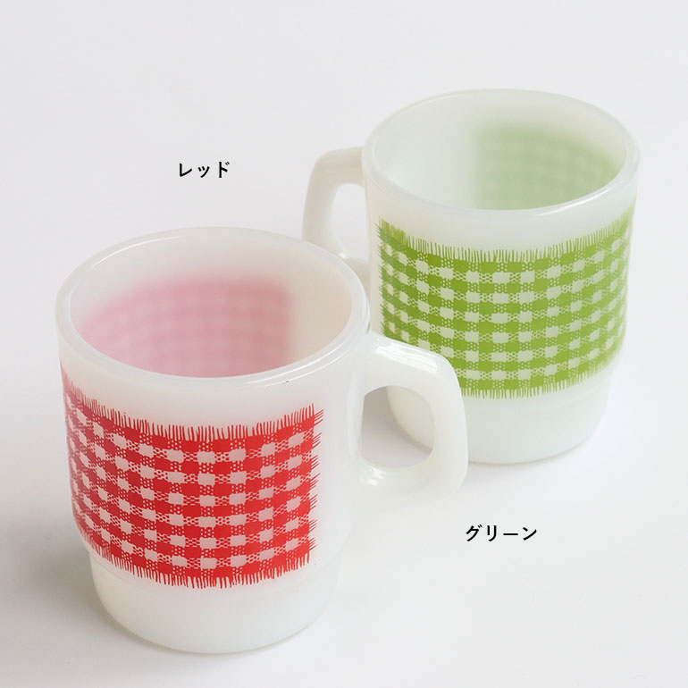 Fire King ファイヤーキング｜Stacking mug(CHECK)