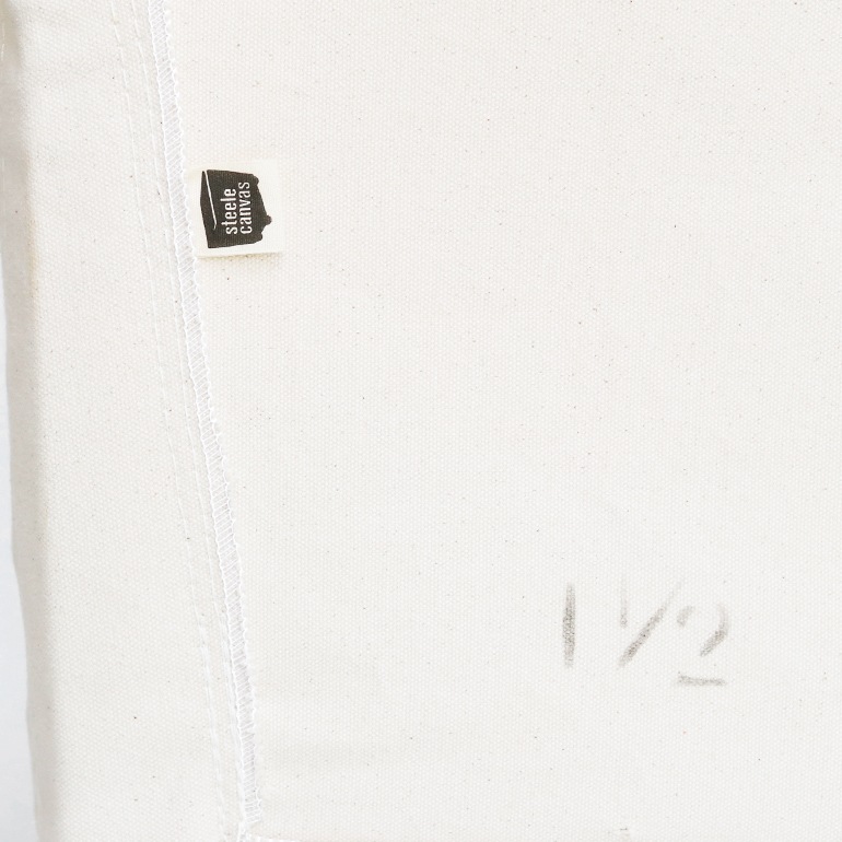 STEELE CANVAS BASKET スチールキャンバスバスケット｜ROUND CASTER BASKET #186 1.5bu (white × tan leather rim)