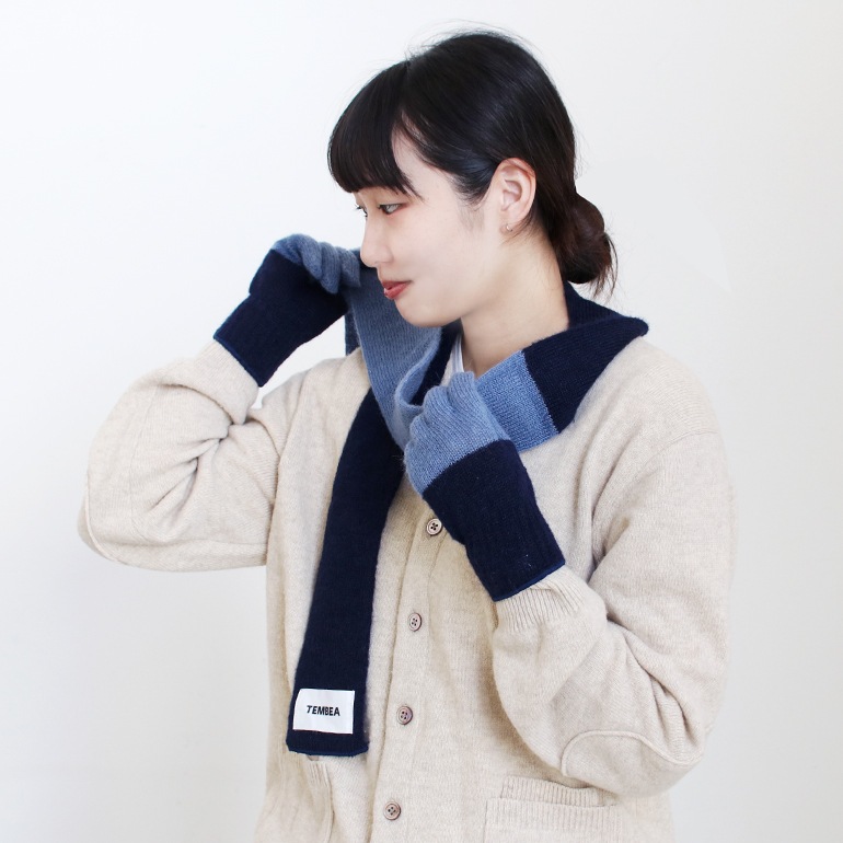 TEMBEA モヘアマフラー MUFFLER HALF MOHAIR - TEMBEA