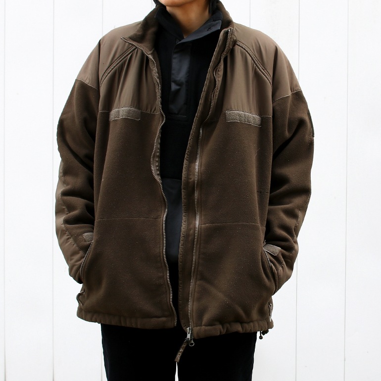 USED ハンガリー軍 フリースジャケット ブラウン