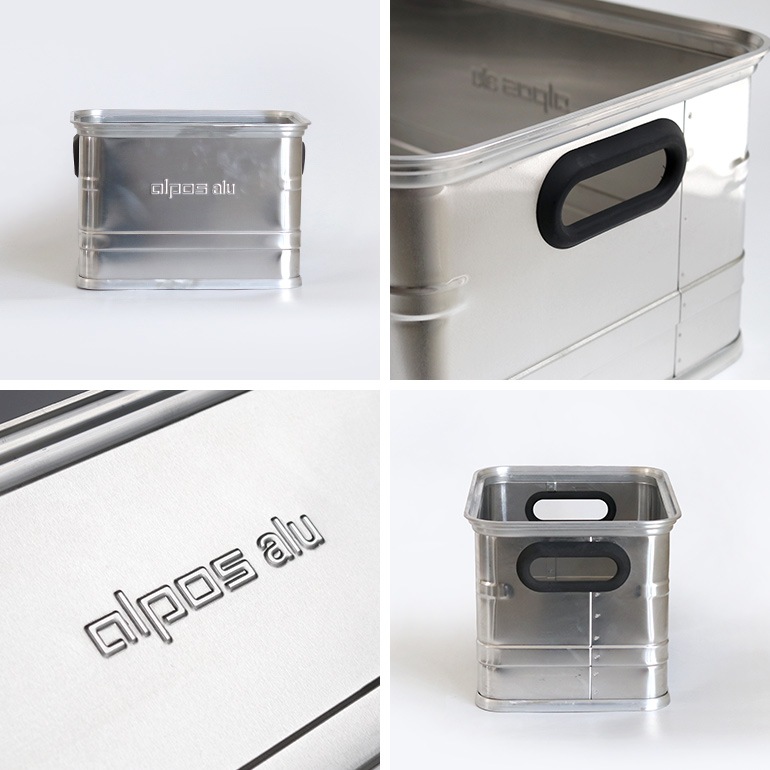 ALPOS アルポス｜ALUMINUM CONTAINER OPEN TOP (Silver) XS 21L