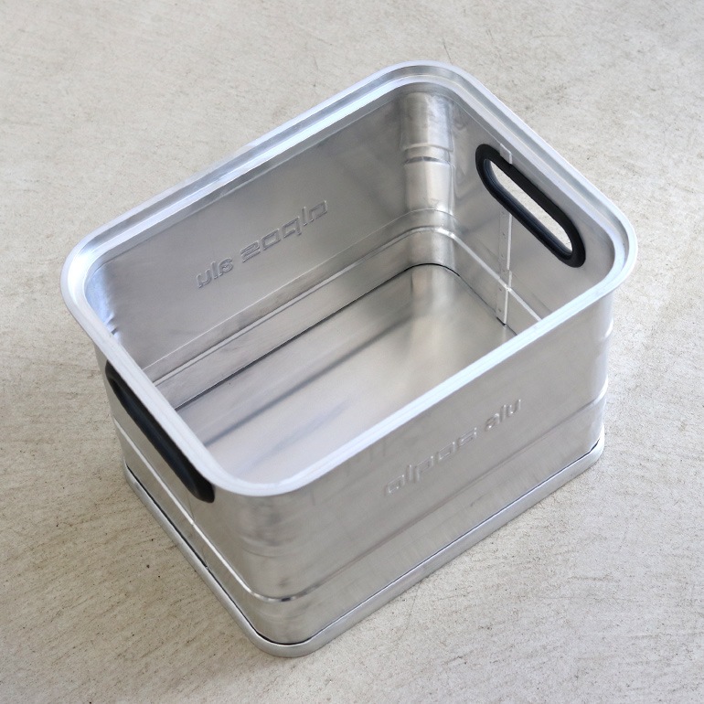 ALPOS アルポス｜ALUMINUM CONTAINER OPEN TOP (Silver) XS 21L