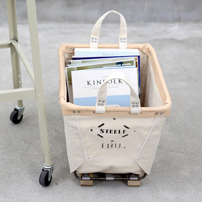 超希少　steele canvas basket バスケット STEELE CANVAS BASKET スチールキャンバスバスケット｜SQUARE BASKET