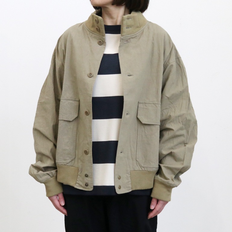 maillot マイヨ｜Cotton hemp cloth flight jacket【全2色】