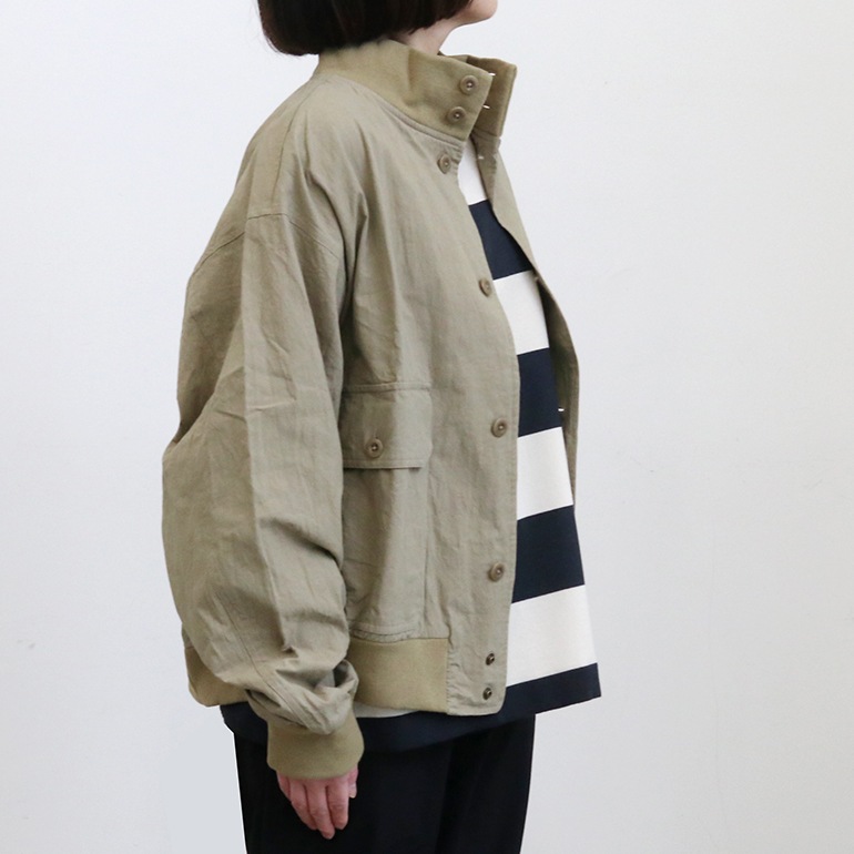 maillot マイヨ｜Cotton hemp cloth flight jacket【全2色】