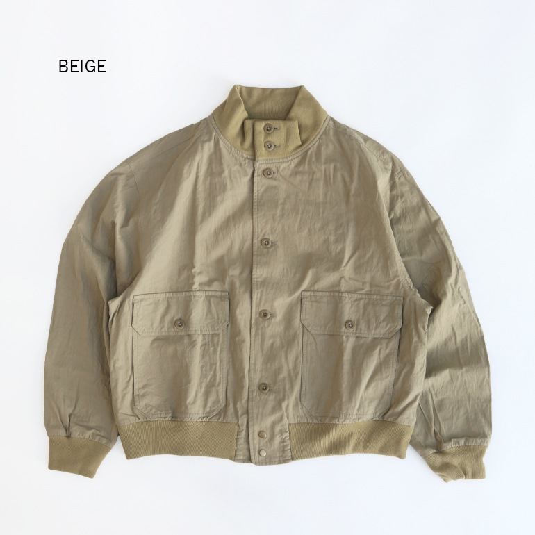 maillot マイヨ｜Cotton hemp cloth flight jacket【全2色】