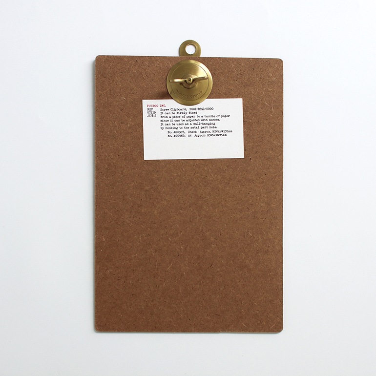 PUEBCO プエブコ｜SCREW CLIPBOARD A4