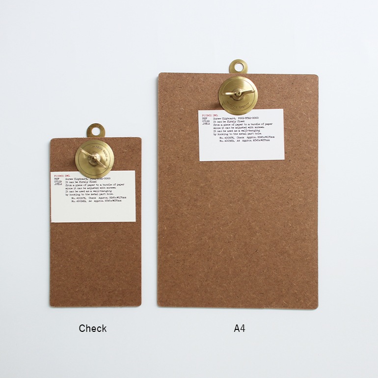 PUEBCO プエブコ｜SCREW CLIPBOARD A4