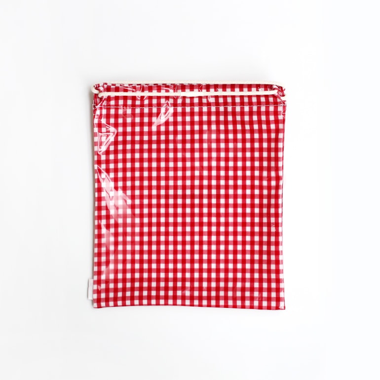 TEMBEA テンベア｜巾着 (PVC)　GINGHAM RED