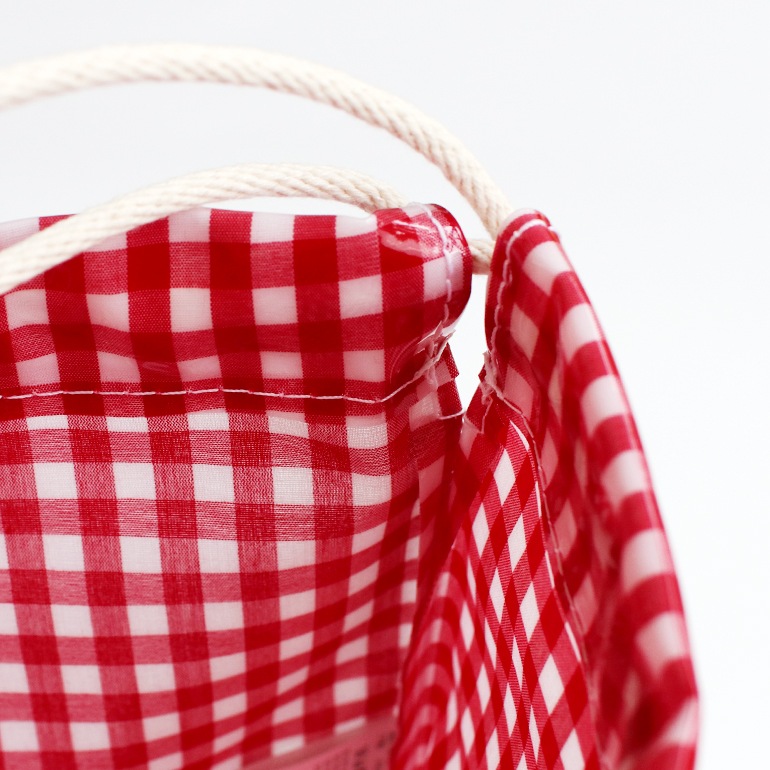 TEMBEA テンベア｜巾着 (PVC)　GINGHAM RED
